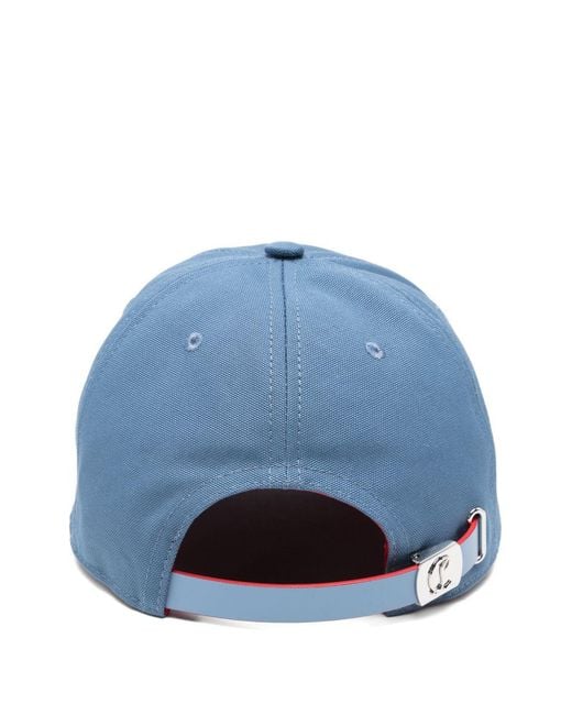 Christian Louboutin Blue Canvas Baseball Cap for men