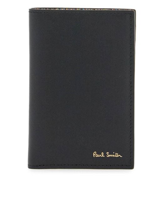 Paul Smith Black Signature Stripe Card Holder for men