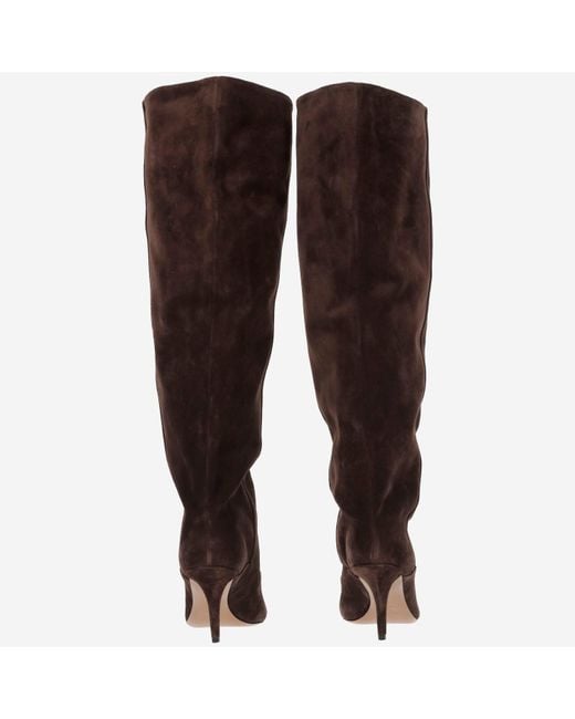 Paris Texas Brown Boots Ines Reverse Mid-Calf 75