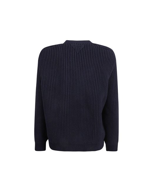 Cárdigan de algodón Prada de color Blue