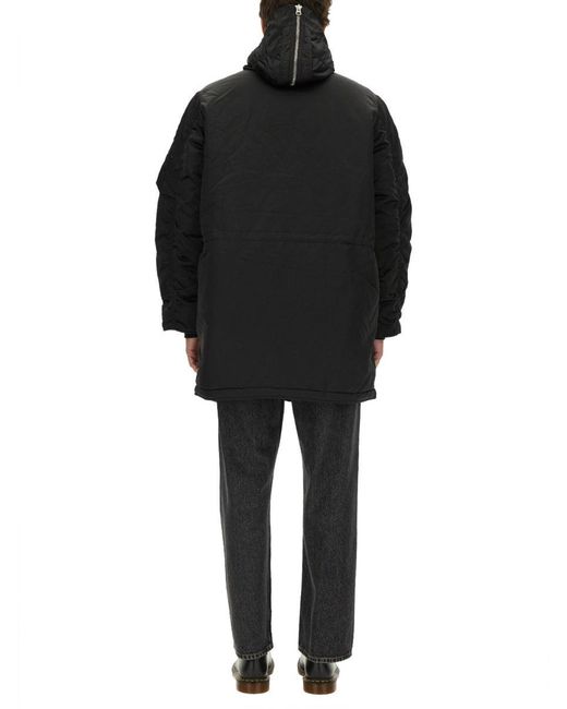 Alpha Industries Black Long Bomber Jacket "N-3B"