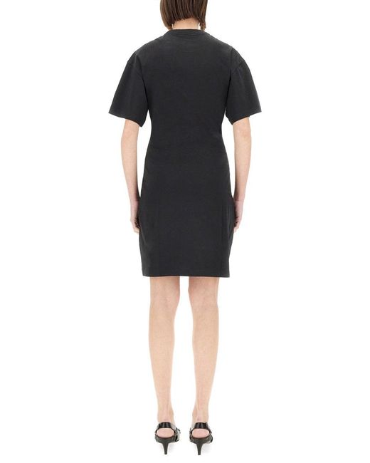 Courreges Black Short Cotton Dress
