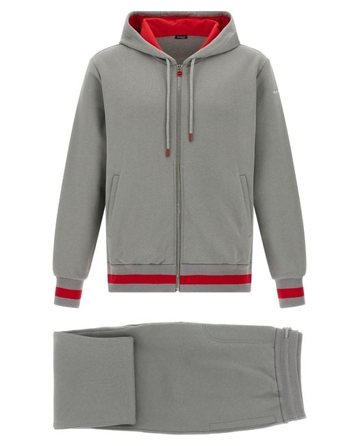 Kiton Gray Cotton Tracksuit for men