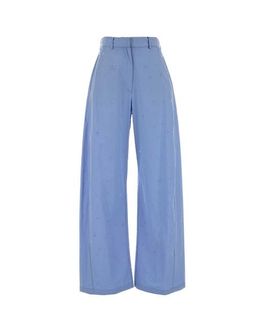 GIUSEPPE DI MORABITO Blue Pantalone Con Applicazione