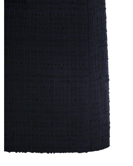 Tagliatore Blue Tweed Short Skirt