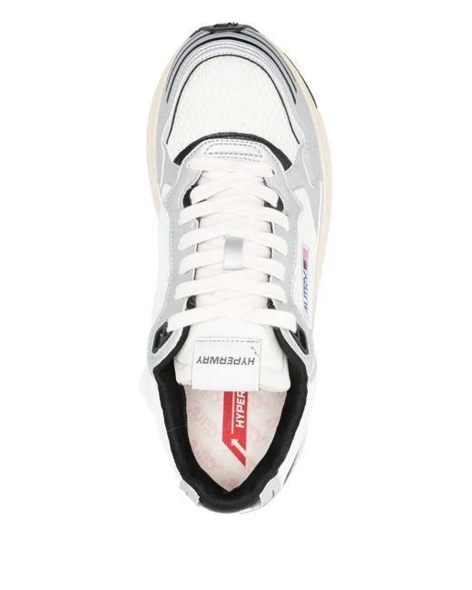 Autry White Hyperway Low Sneakers for men
