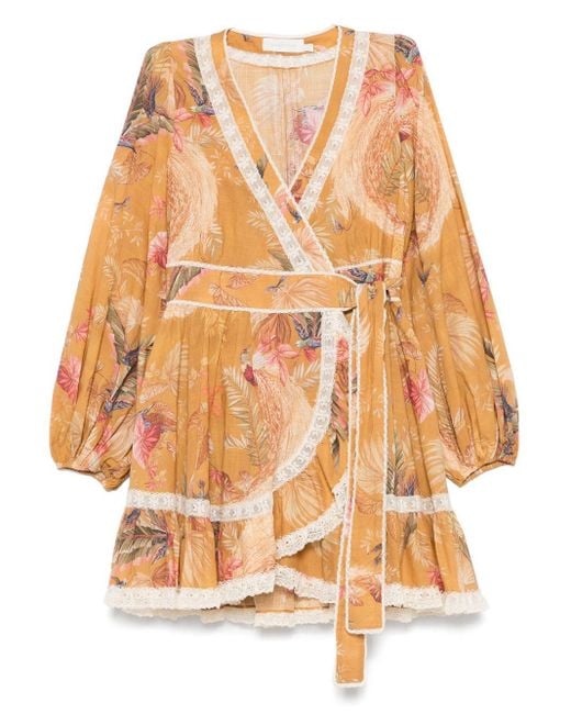 Zimmermann Orange Ascension Minikleid