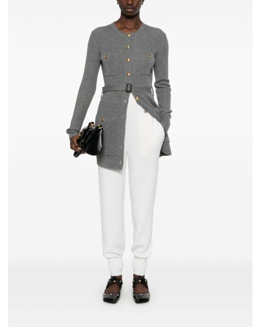 Chloé White Wool Knitted Trousers