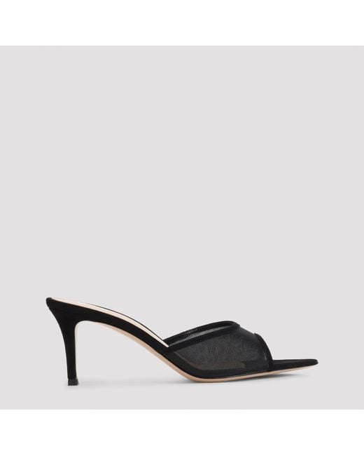 Gianvito Rossi Black Elle 70 Mini Mules