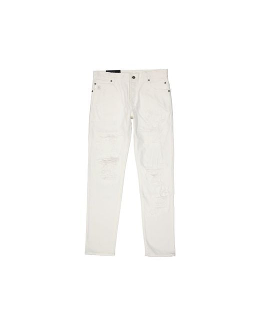 Jeans en denim de coton Balmain pour homme en coloris White