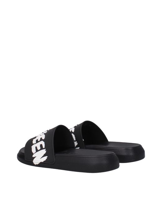 Alexander McQueen Black Ciabatte E Zoccoli Donna Gomma Nero/Bianco for men