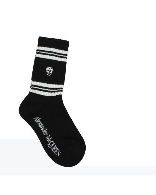 Alexander McQueen Socks & Socks Men Cotton Black/white voor heren