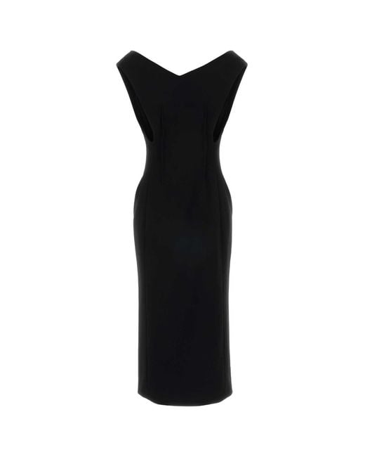 Jil Sander Black Crepe Dress