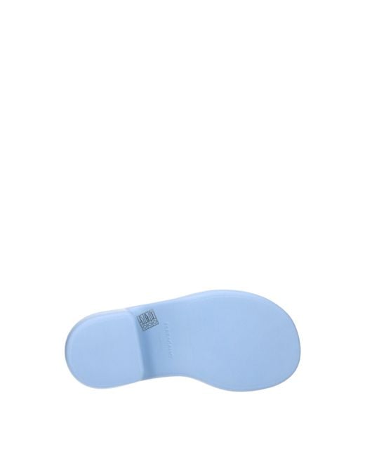Ferragamo Blue Deva Sandals Rubber/Sky