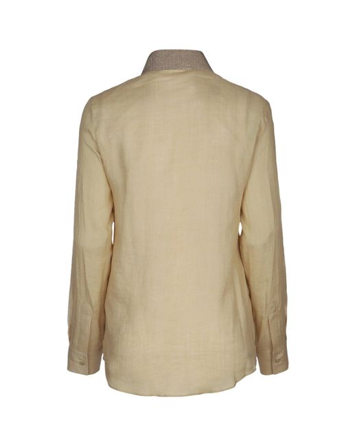 Jacob Cohen Natural L/S Shirt With Studs