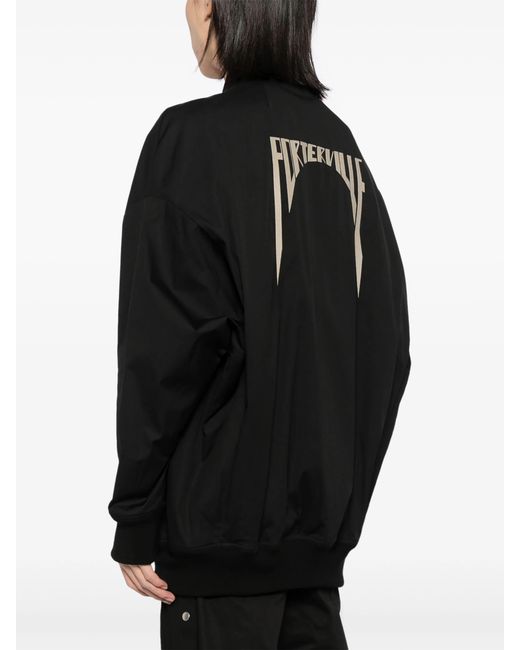 Rick Owens Black Jumbo Peter Flight Jacket