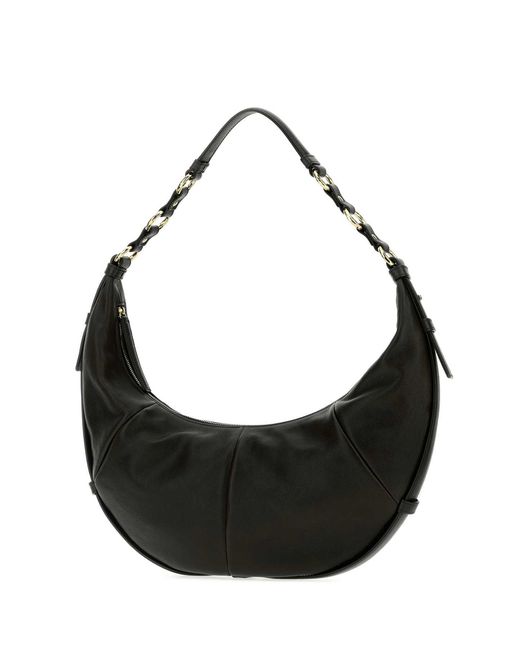 Saint Laurent Black Leather Saharienne Shopping Bag
