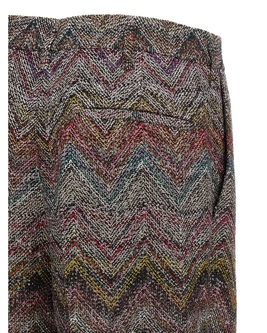 Missoni Gray Zigzag Sequin Pants