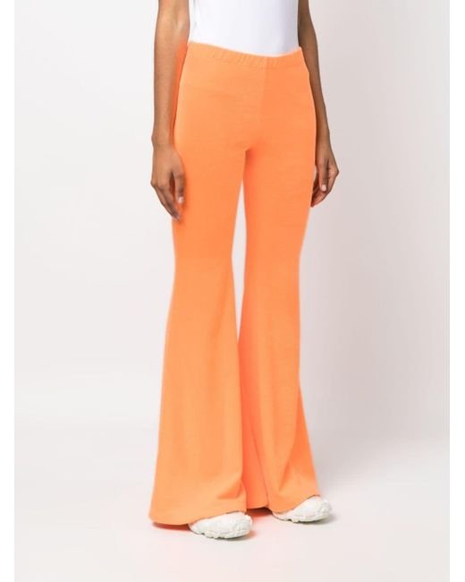 ERL Orange Terry Flared Pants Knit Clothing