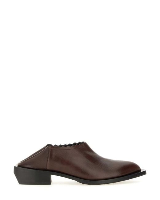 Moschino Brown Shootie Cuban Heel