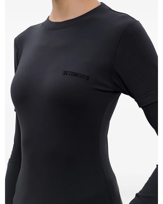 Vetements Black Logo Reworked Fitted Longsleeve