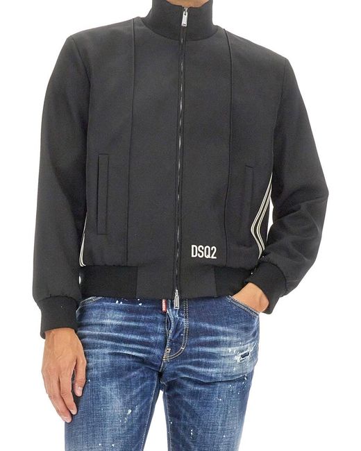 DSquared² Gray Bomber Jacket for men