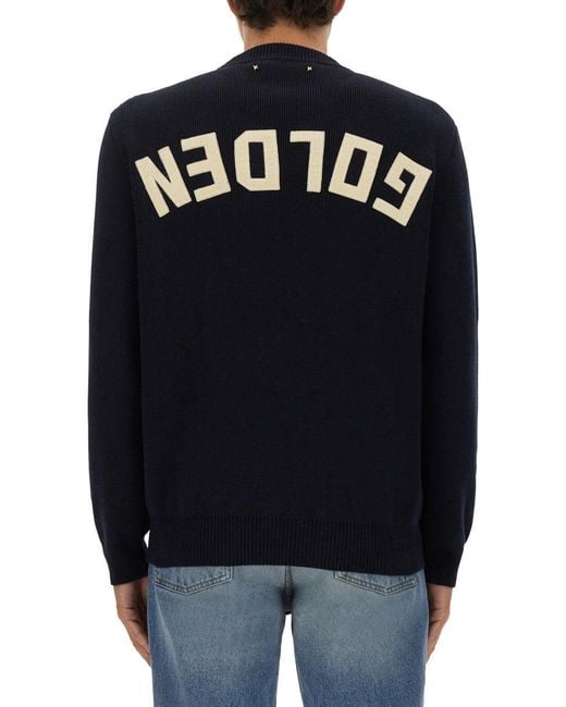 Golden Goose Deluxe Brand Golden Gans Trikot mit Logo in Blue für Herren