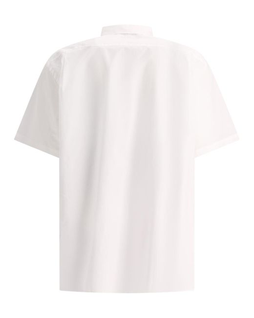 Camisa con insertos de lunares Comme des Garçons de hombre de color White