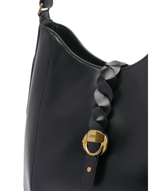 Isabel Marant Black Altay Crossbody Bag With Braided Details