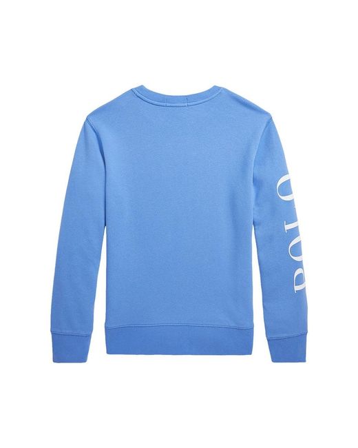 Polo Ralph Lauren Blue Ls Cn Knitshirts Sweatshirts