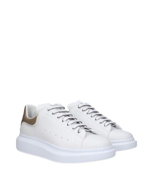 McQueen White Sneakers Uomo Pelle Bianco/Pietra Di Luna for men