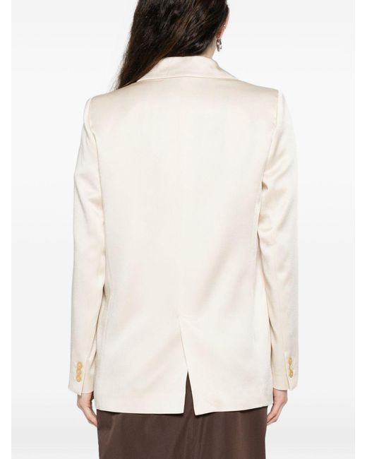 Forte_forte White Single-Breasted Blazer Jacket
