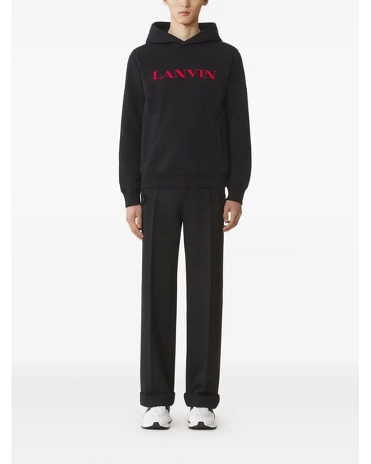 Lanvin Black Relaxed Fit Hoodie for men