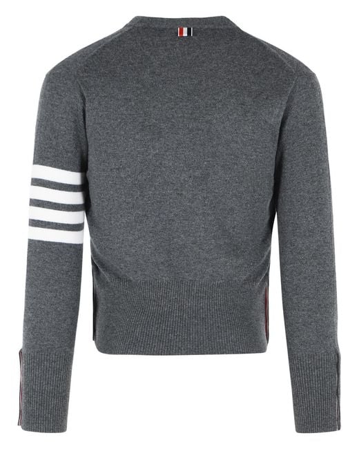 Thom Browne Gray 'Classic 4 Bar' Cashmere Cardigan