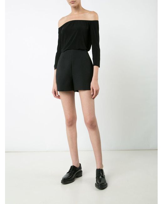 Norma Kamali Black Off Shoulder Top
