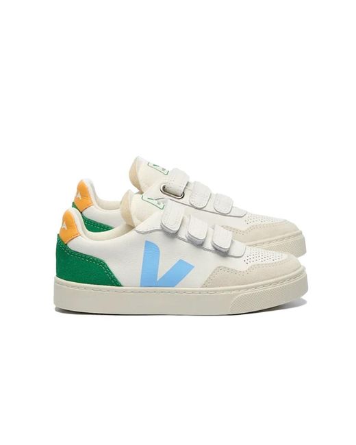 Veja Blue "V-90" Logo Sneaker