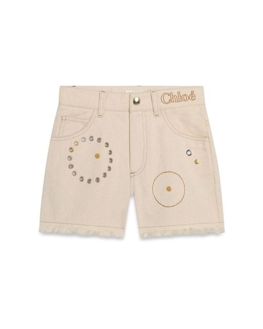 Chloé Natural Short Jeans