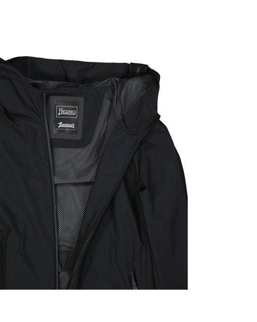 Herno Black Windbreaker Jacket