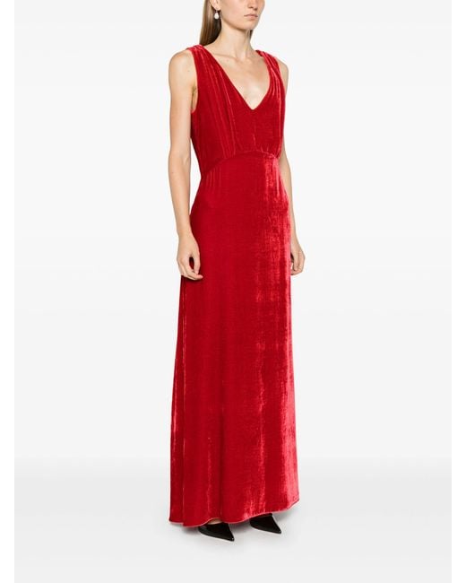 P.A.R.O.S.H. Red Relur Maxi Dress