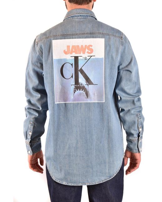 Calvin Klein 205 W39nyc Blue Shirts for men