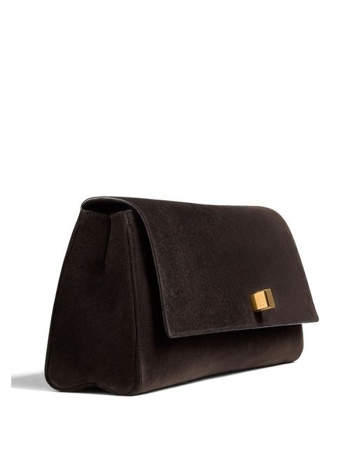 Khaite Black Audrey Leather Clutch