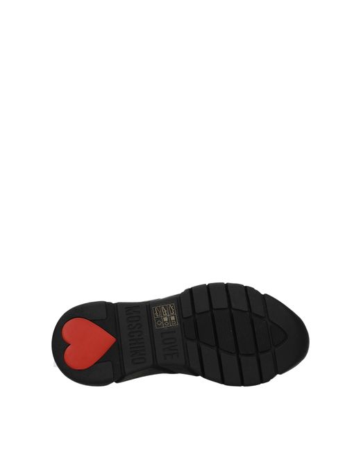 Love Moschino Black Sneakers Donna Tessuto Nero/Bianco Sporco