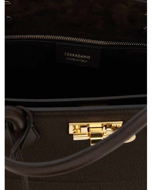 'New Studio Soft (L) 'Sac à main Ferragamo en coloris Black