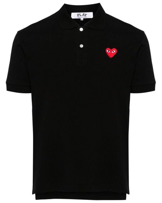 Comme des Garçons Black Comme Des Garcons Logo Cotton Polo Shirt
