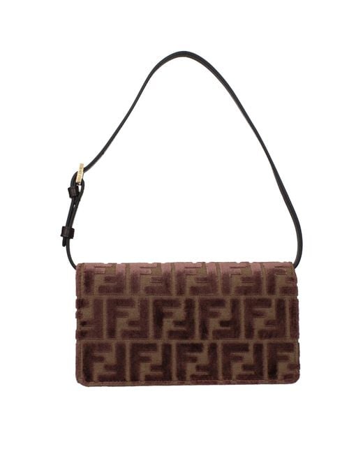 Fendi Brown Pouch Fabric/Chocolate