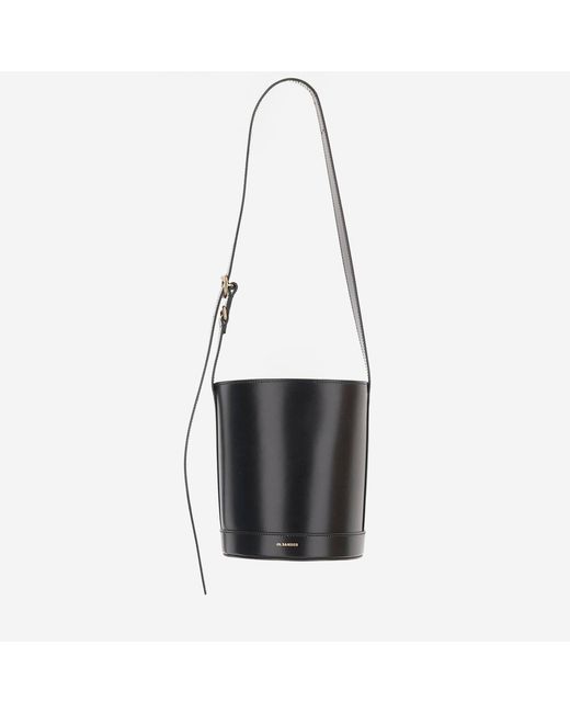 Jil Sander Black Leather Bucket Bag