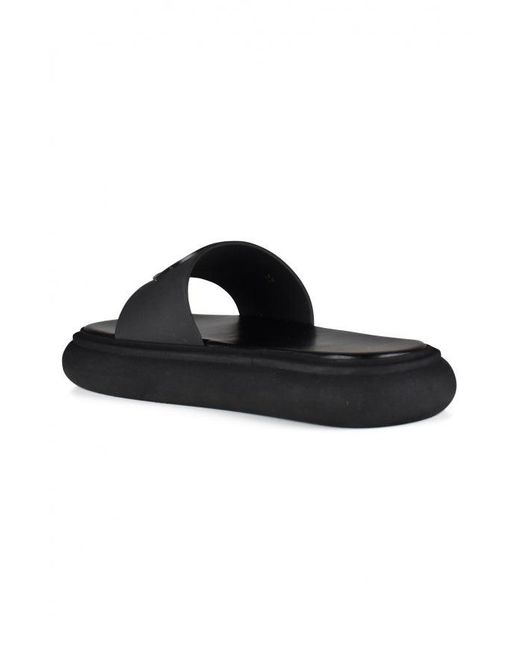 Moncler Black Rubber Sole Logo Slippers