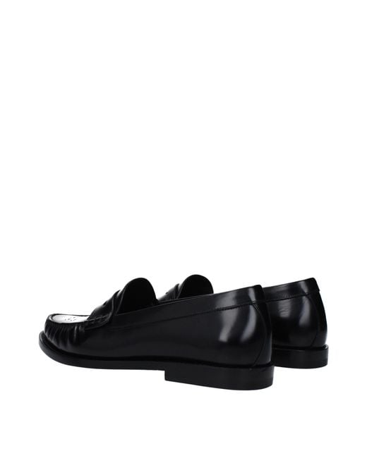 Céline Black Mocassini Uomo Pelle Nero