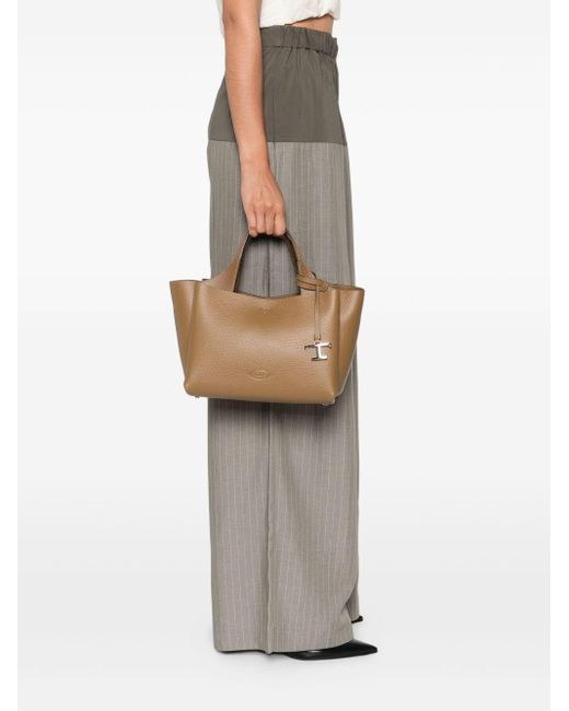 Tod's Brown Tod 's Mini -Leder -Einkaufstasche