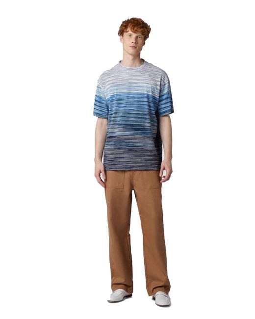 Missoni Blue Cotton T-Shirt for men